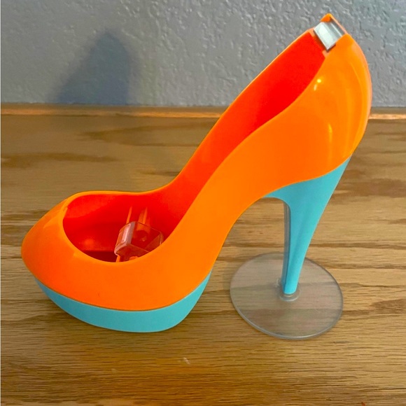 Scotch Office Scotch Tape Dispenser Orange And Teal High Heel